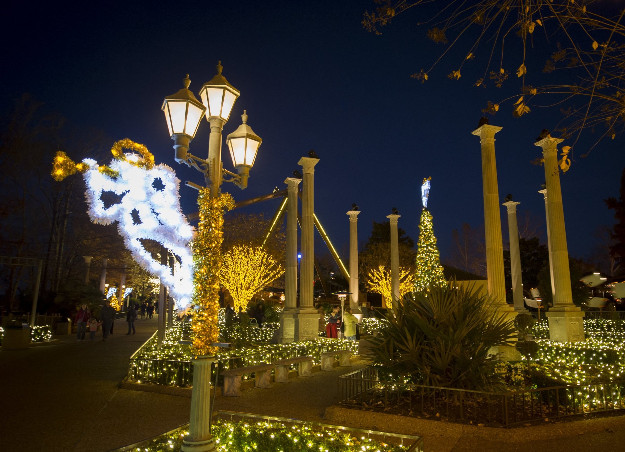 Busch Gardens Christmas Town Lighted