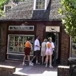 People going into a store at Merchant's Square in Williamsburg VA