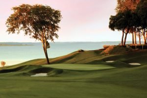 Golf Course with a view of the water